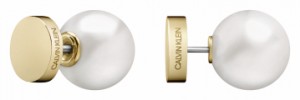 Calvin Klein Bubbly Champagne & Pearl Stud Earrings